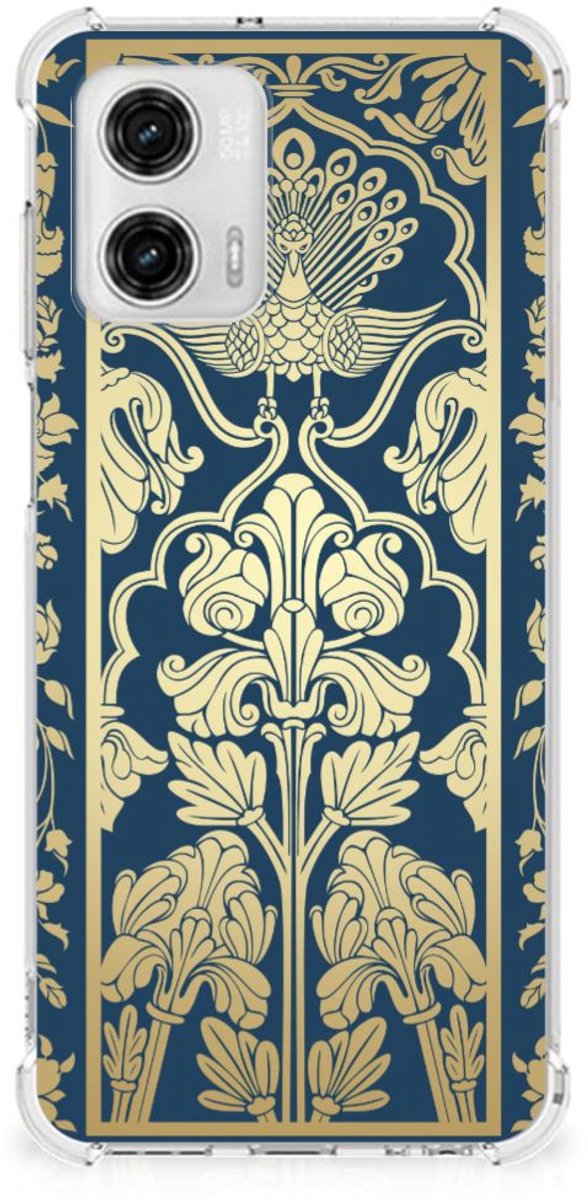 Back Cover voor Motorola Moto G73 Case Beige Flowers