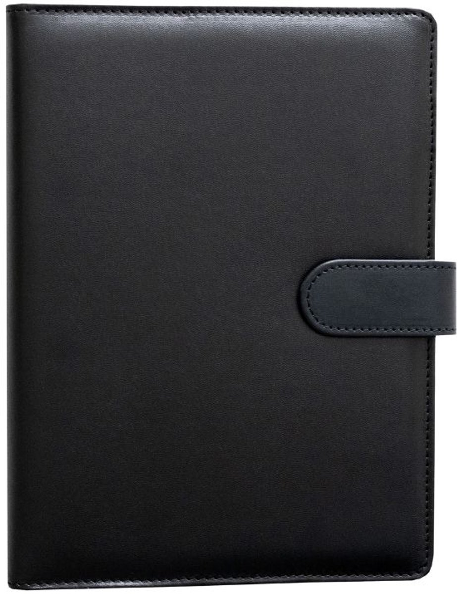 Planbooks - Notitieboek - Notebook - Notitieboek Ringband - Notitieboek Leer - Hardcover - Zwart