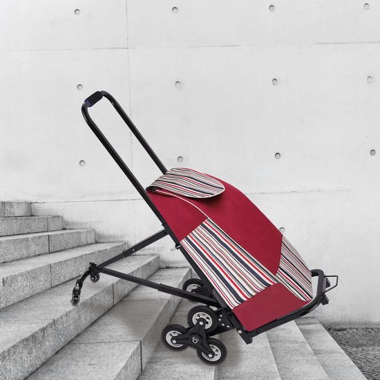 Diable pliant escalier en Aluminium, 6 Roues Diable pliable Demenagement et Transport de matériau, compact, Charge Max. 60kg, Garantie 5 ans, Hostrom