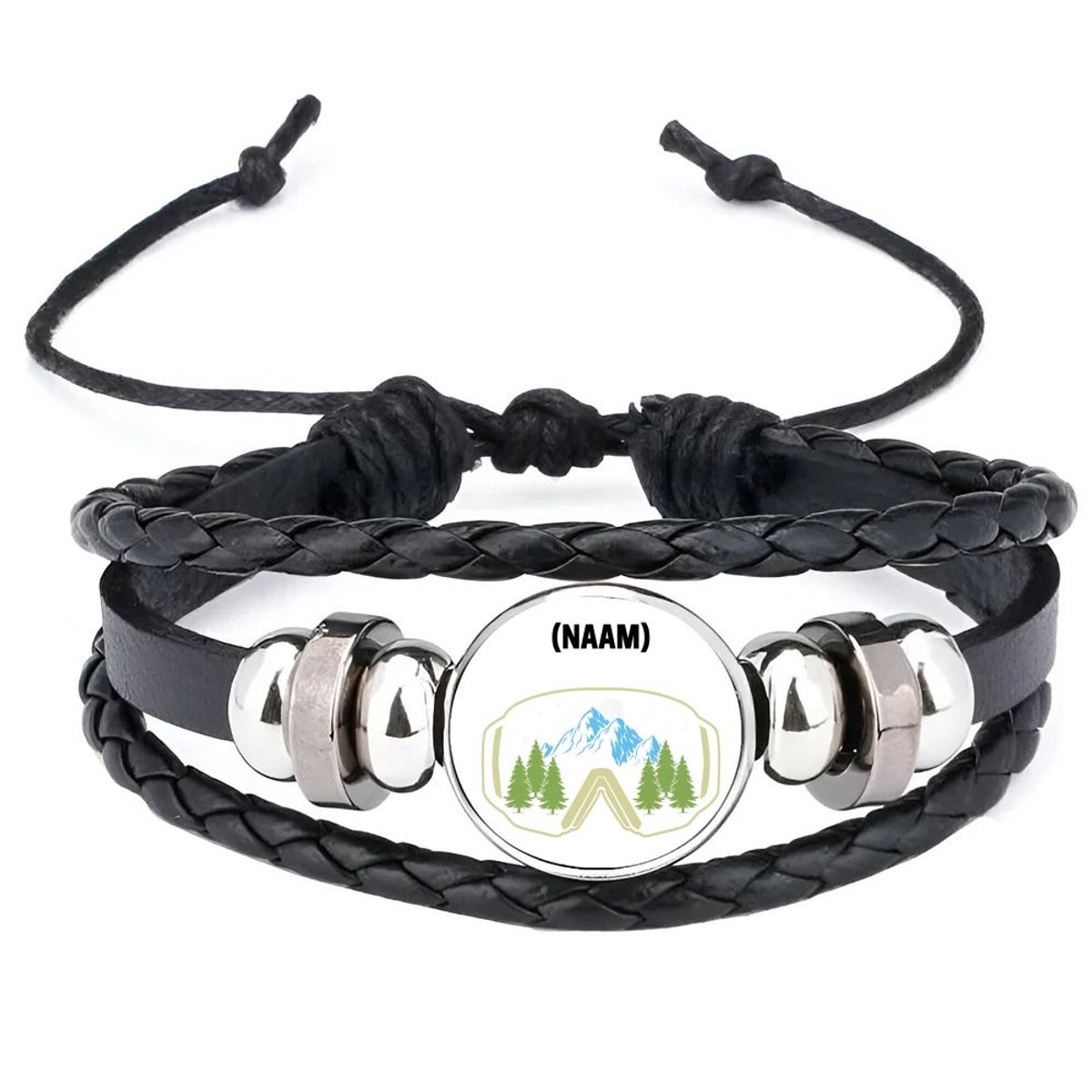 Akyol - snowboard met eigen naam armband zwart - Snowboarden - snowboarders - wintersport