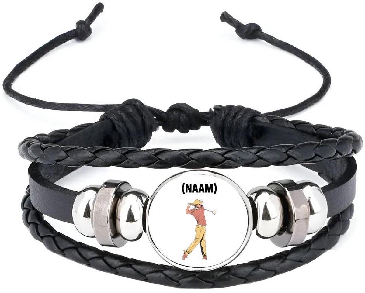 Akyol - golf met eigen naam armband zwart - Golfen - golfer - sport