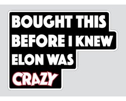 Elon Musk sticker - 11x8cm - bumper sticker- Tesla auto sticker