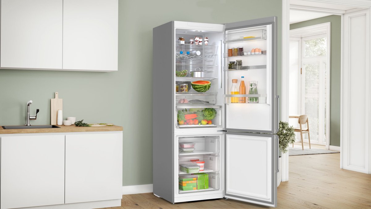 Bosch KGN49AIBT - Serie 6 - Koelkast - Koel-vriescombinatie - 203 x 70 cm - Extra breed - RVS - Energielabel B - Zeer stil- Total No Frost: Nooit meer ontdooien - VitaFresh XXL 0°C: houd etenswaren langer vers met extra ruime vershoudlades — afbeelding 7