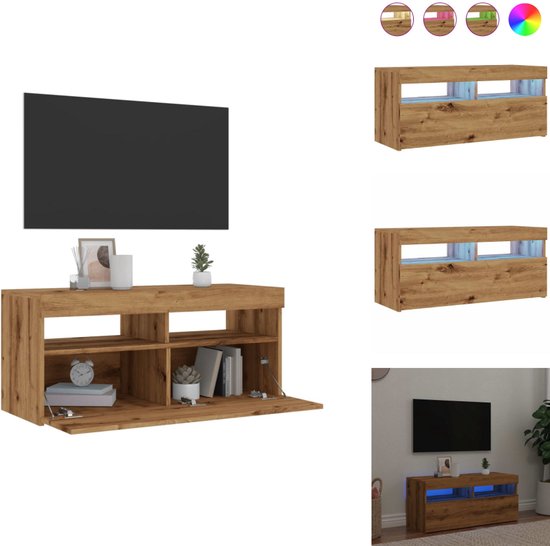 Wandschap met lades 100x36x19 cm bewerkt hout zwart kopen