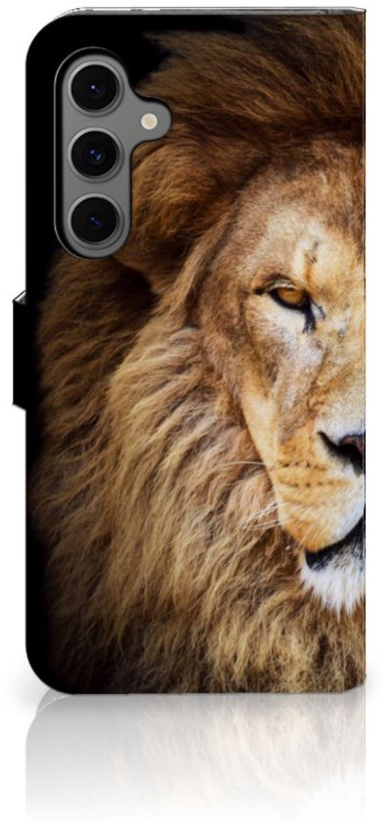 Samsung Galaxy S24 FE Telefoonhoesje met Pasjes Leeuw
