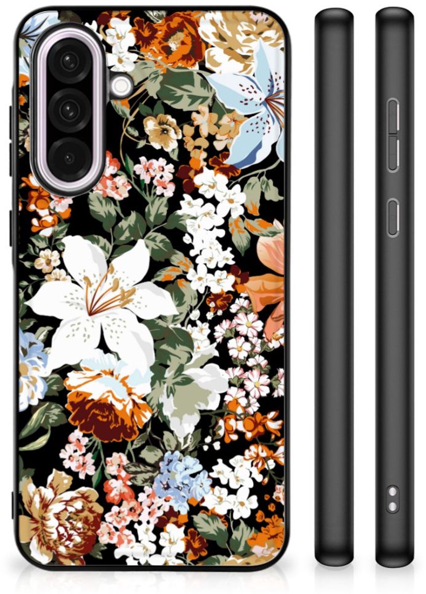 Bloemen Hoesje voor Samsung Galaxy A56 Dark Flowers