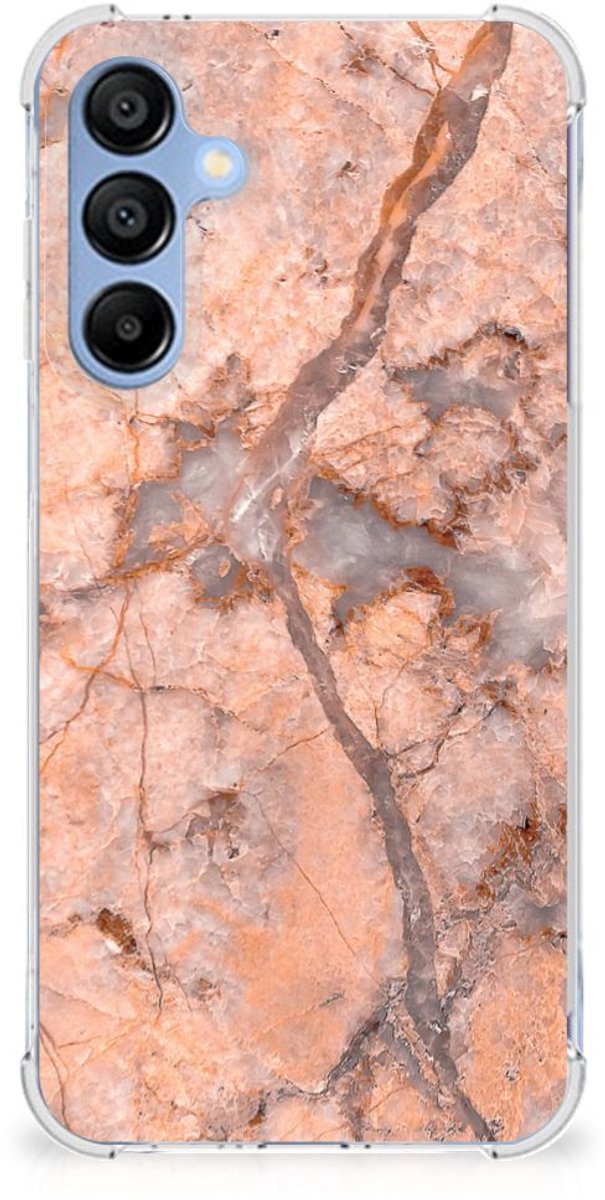 Samsung Galaxy A16 Anti-Shock Hoesje Marmer Oranje