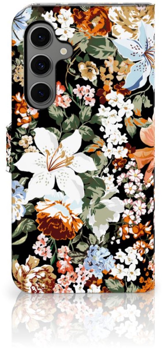 Hoesje voor Samsung Galaxy S24 FE Dark Flowers