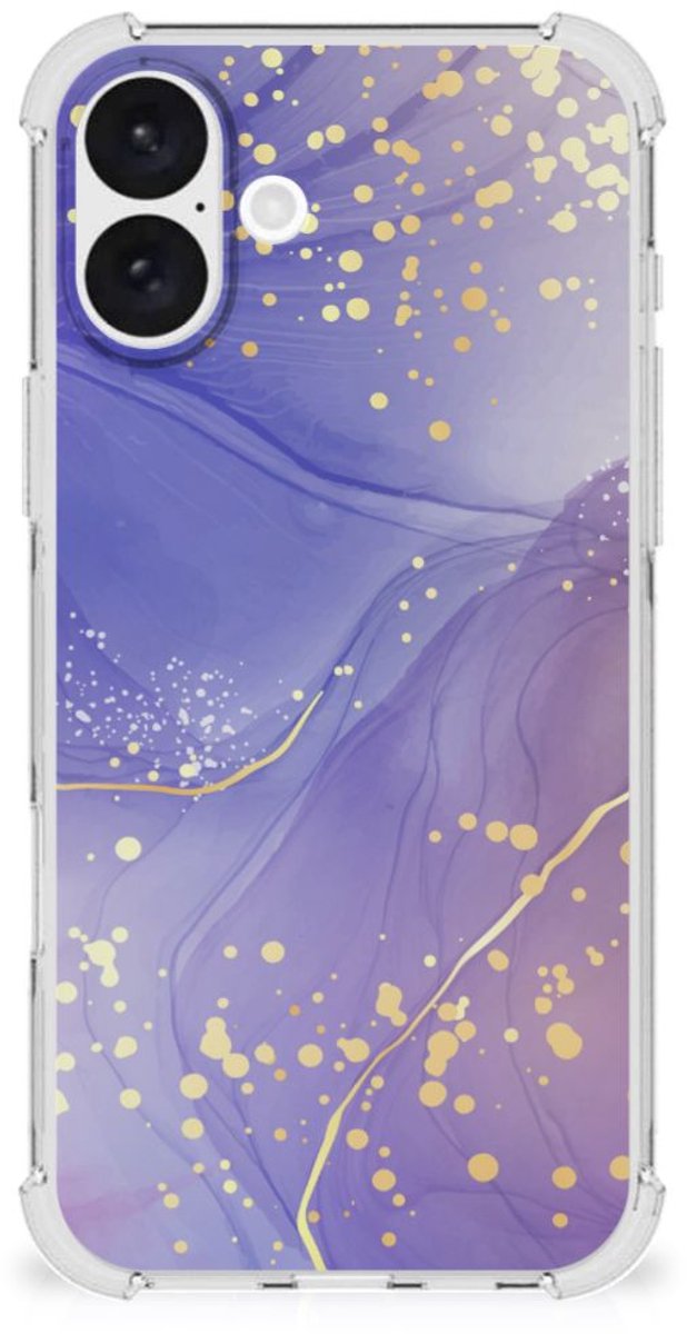 Back Cover voor iPhone 16 Plus Watercolor Paars