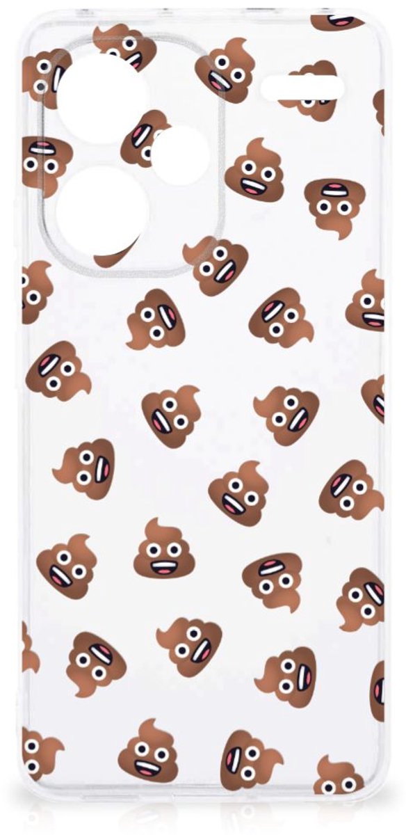 TPU bumper voor Xiaomi Redmi Note 13 Pro Plus Poep Emojis