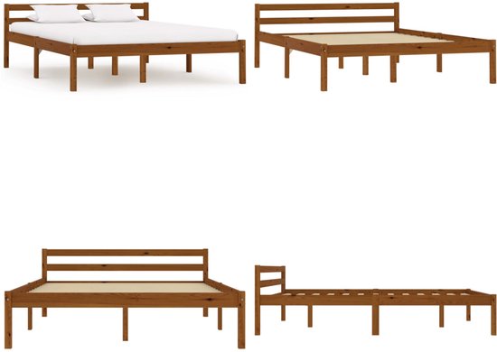 Bedframe massief grenenhout zwart 75x190 cm 2FT6 Small Single kopen