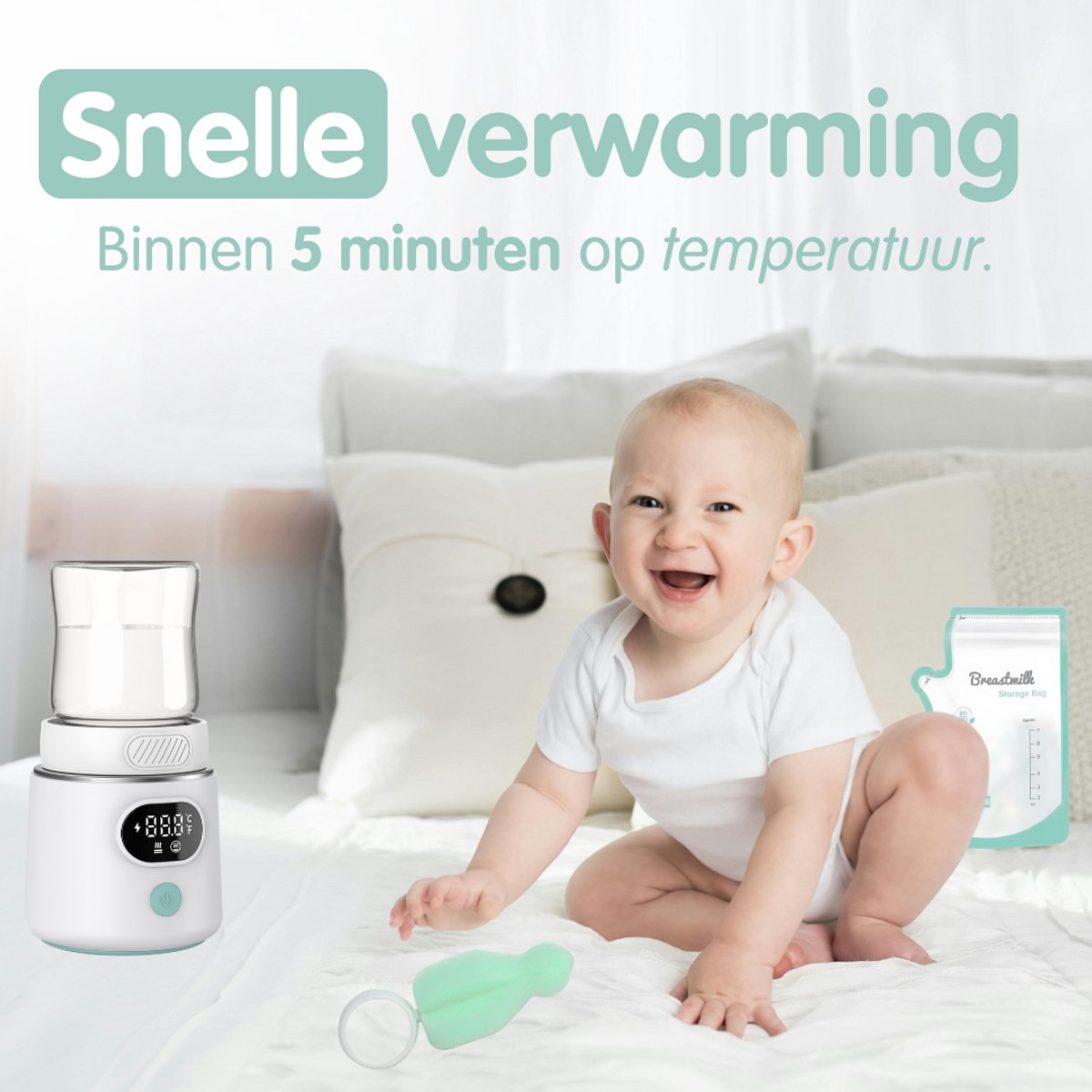 We Flow Draagbare Flessenwarmer thumbnail 2