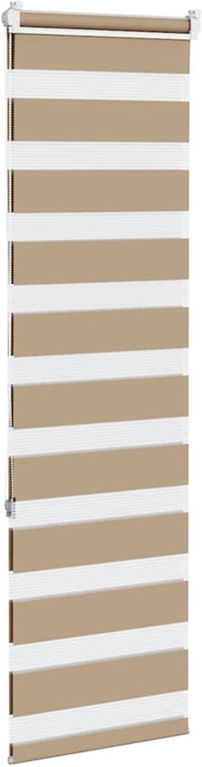 vidaXL - Zebra - Store - 40x150 - cm - largeur du tissu - 35,9 - cm - polyester - marron sable