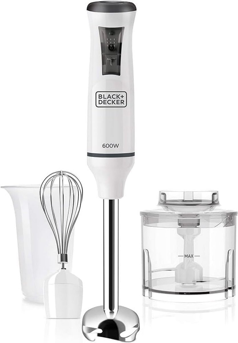 Black+Decker BXHBA600E - Staafmixer 600 W, Wit