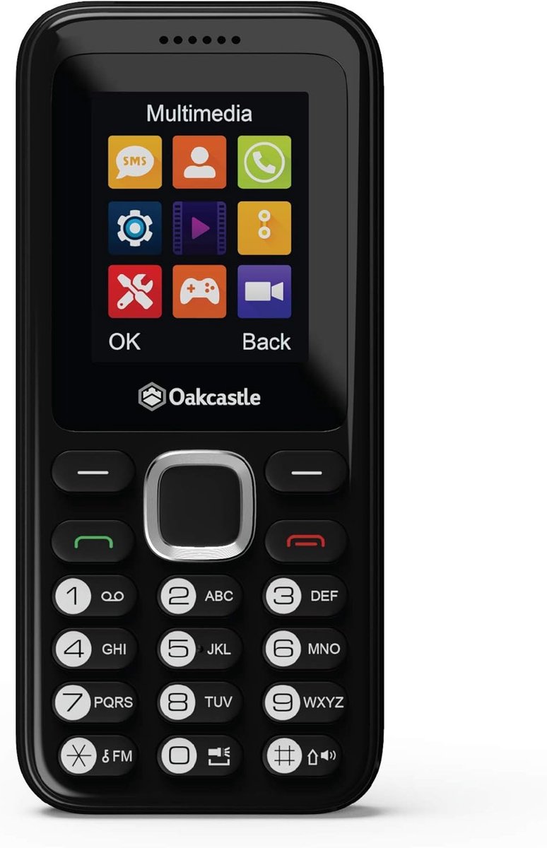 Simlockvrije Mobiele Telefoon met Dual-Sim, LED Zaklamp, FM Radio en 7 Dagen Accuduur