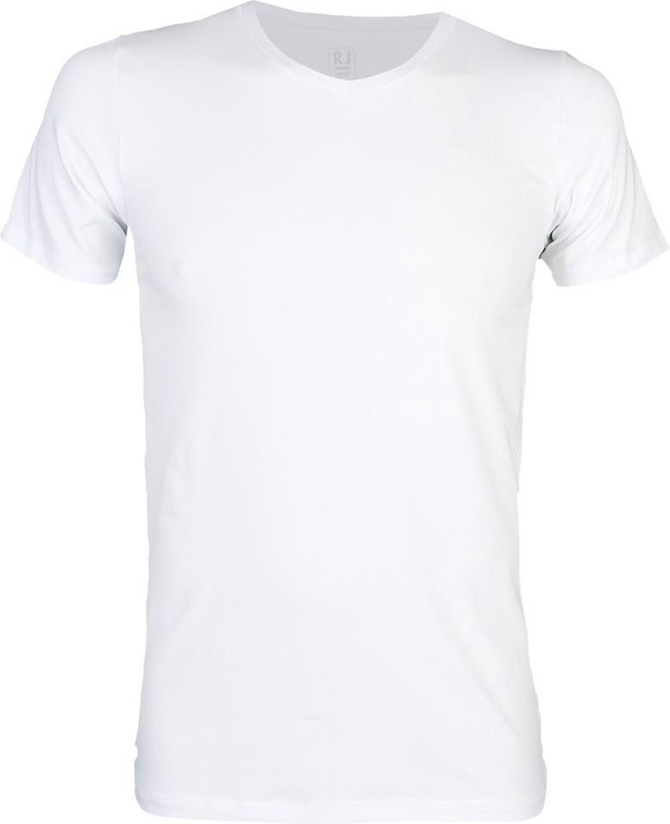 RJ Bodywear - V-hals T-Shirt Wit - XL