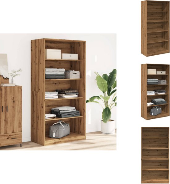 vidaXL Kledingkast 80x50x200 cm bewerkt hout wit - Kasten