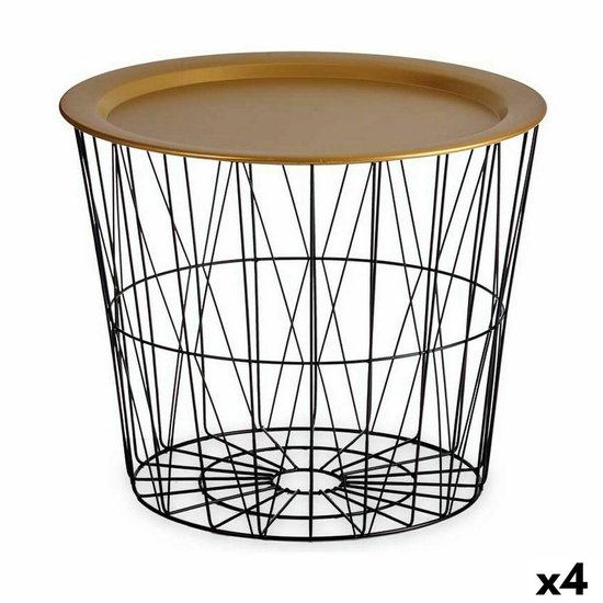Tavolino Moderno In Alluminio E Vetro Satinato - Dimensioni 40x52x40 Cm, Portata 6 Kg - Stile Contemporaneo