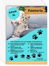 Bol.com Pawtoria Anti Krab Vellen Transparant - voor Kat en Hond - 8 XL Vellen - Zonder Punaises - Bankbescherming - Meubelbesch... aanbieding