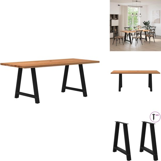 Keukentafel beukenhout, Geoliede bovenkant