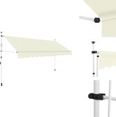 vidaXL Protection solaire extensible 350 cm - 120 cm - Crème - Manuelle - Protection solaire pour fenêtre