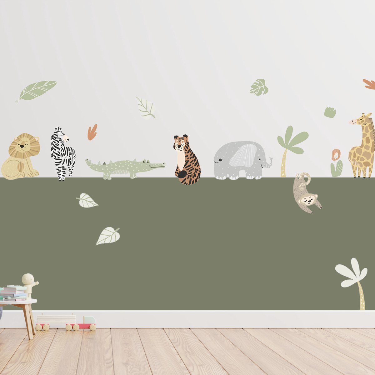 Decochic® - Muurstickers jungle dieren - babykamer - kinderkamer - muurdecoratie