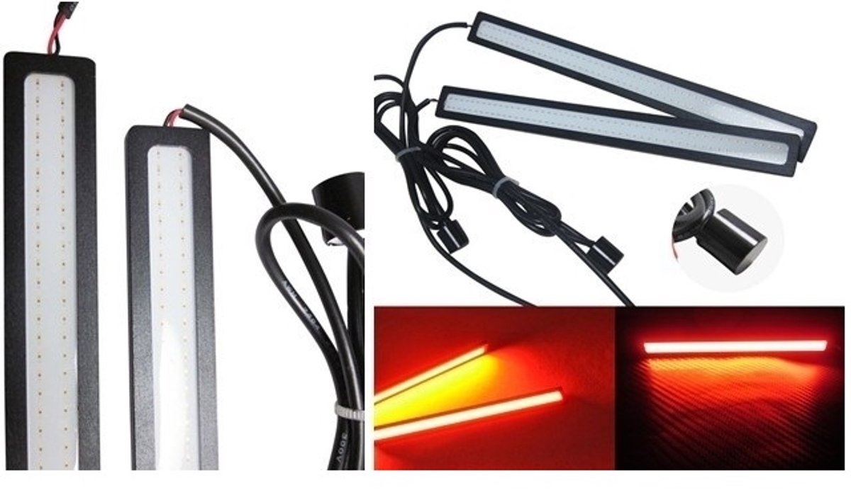 17CM LED - DRL - Rood - 12 volt