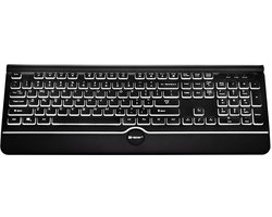 Tracer Ofis Pro USB Bedraad Toetsenbord met Witte Achtergrondverlichting - Qwerty - Zwart