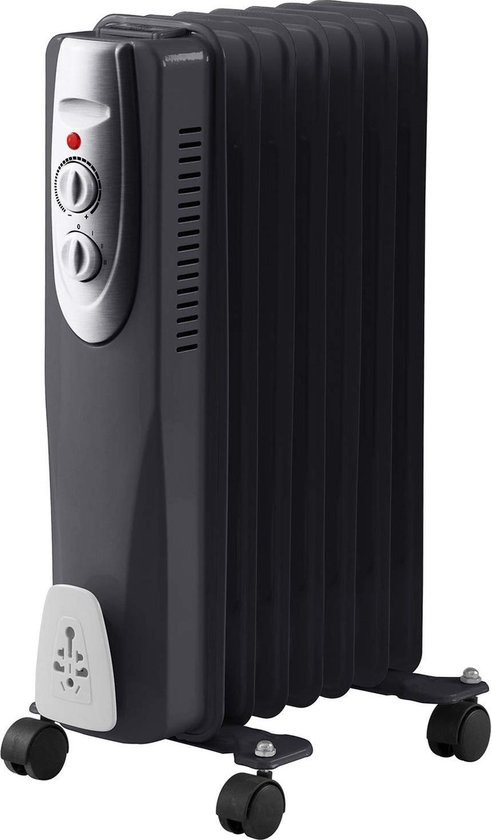 Glowmaster 1500W olie gevulde zwarte elektrische radiator 1.5kw draagbare  kachel 3... | bol.com