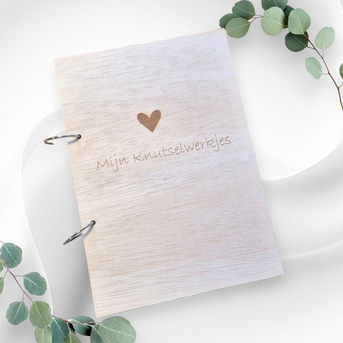 Houten Bewaarbundel A4 – Mijn Knutselwerkjes | Unieke Herinnering