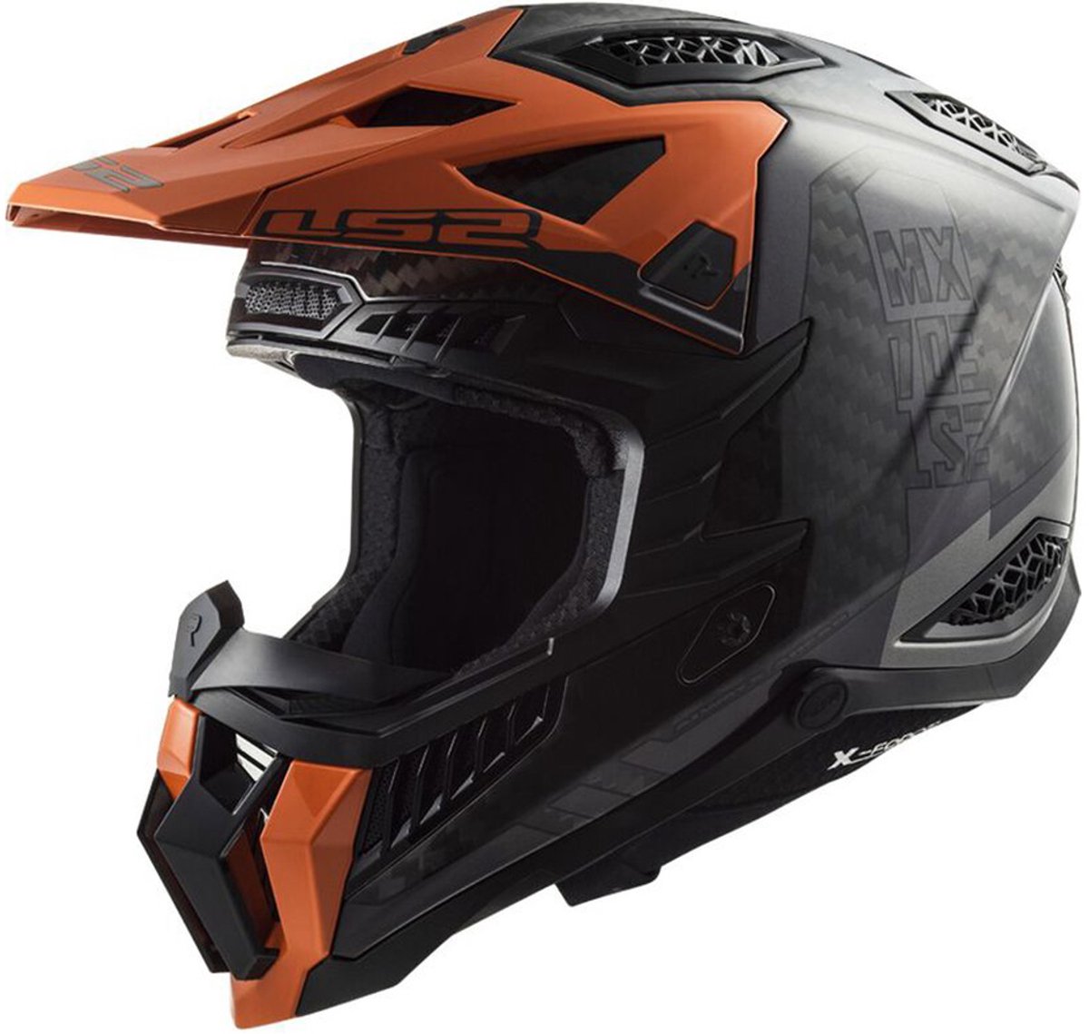 LS2 MX703 C X-Force Victory Titanium Oranje Helm - Helm