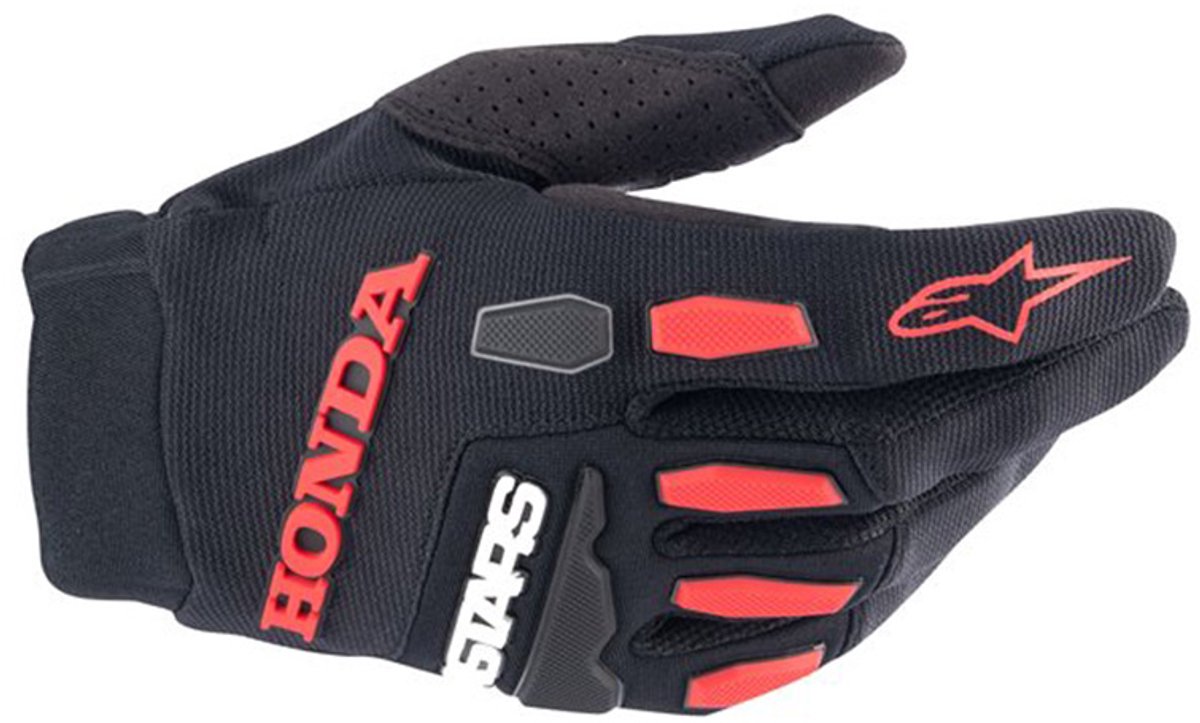 Alpinestars Honda Full Bore Handschoenen Zwart Fel Rood - Handschoen