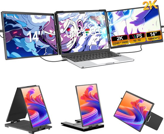 Laptoptas met Standaard en Opbergvak - Laptopstandaard en Sleeve voor Laptops van 15 tot 16 inch voor o.a Samsung, HP, Dell, Chromebook, Google, Lenovo