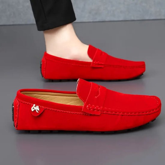 Bovista Loafers Dames - Met Hak - Damesschoenen - Instappers - Rood - Maat 45.5