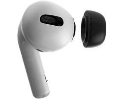 Foam eartips geschikt voor Airpods Pro (2) - zwart - 6× Medium - zachte memory foam opzet oortjes - foamigo®