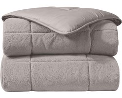 Zelesta® Teddybed Taupe 200x200 - Teddy Dekbedovertrek - 30 dagen proefslapen - Fluffy Dekbedovertrek - Wasbaar dekbed - Dekbed zonder overtrek