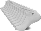 Pierre Cardin® - Heren Sneakersokken Katoen - Enkelsokken - Korte Sokken - Multi Pack - 12 Paar - Wit - Maat 43-46