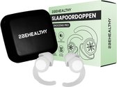 2BEHEALTHY Slaapoordoppen - 2 Paar - Hoge Geluidsdemping (35dB) - Slaap oordopjes voor Zijslapers - Sleep Plugs - Earplugs Slapen - Festival Oordopjes - Slaap Oordoppen - Wit