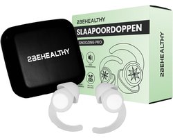 2BEHEALTHY Slaapoordoppen - 2 Paar - Hoge Geluidsdemping (35dB) - Slaap oordopjes voor Zijslapers - Sleep Plugs - Earplugs Slapen - Festival Oordopjes - Slaap Oordoppen - Wit