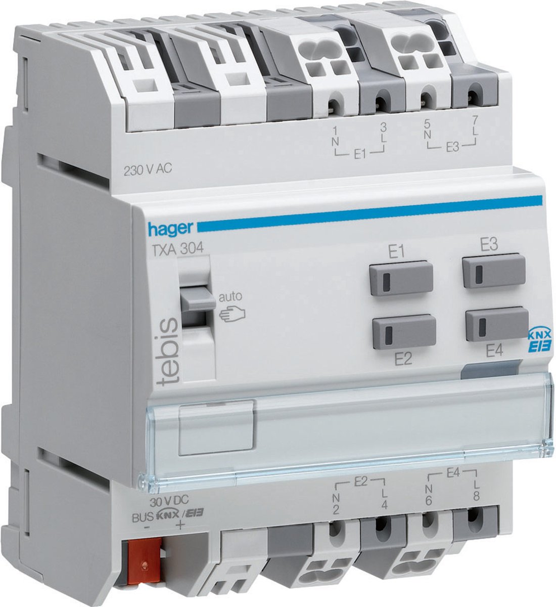 Hager TXA304 HAG IN.MOD TEBIS KNX 4-V 230