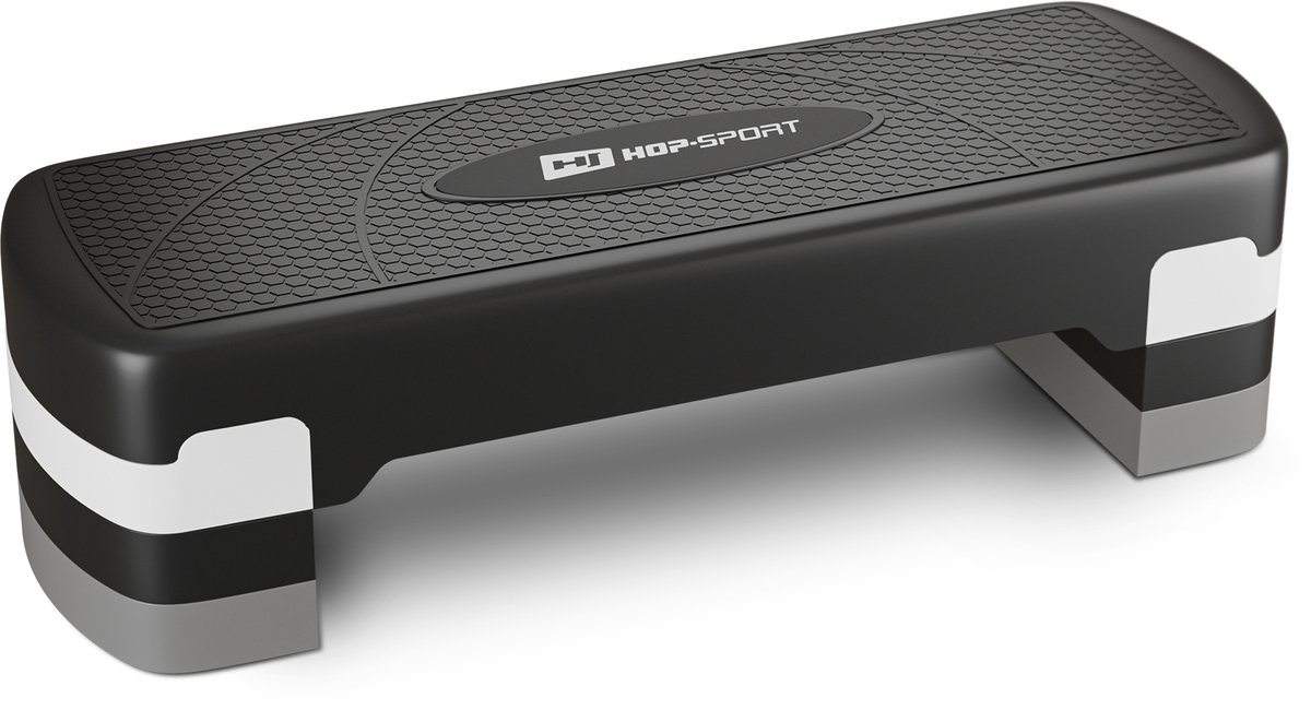 Hop-Sport Step de Fitness HS-PP033AS pour la maison, Stepper d'aérobic avec Hauteur Ajustable 3 marches, Antidérapant, max. 350 kg, Noir/Doré - Accessoire fitness yoga et pilates - Achat & prix