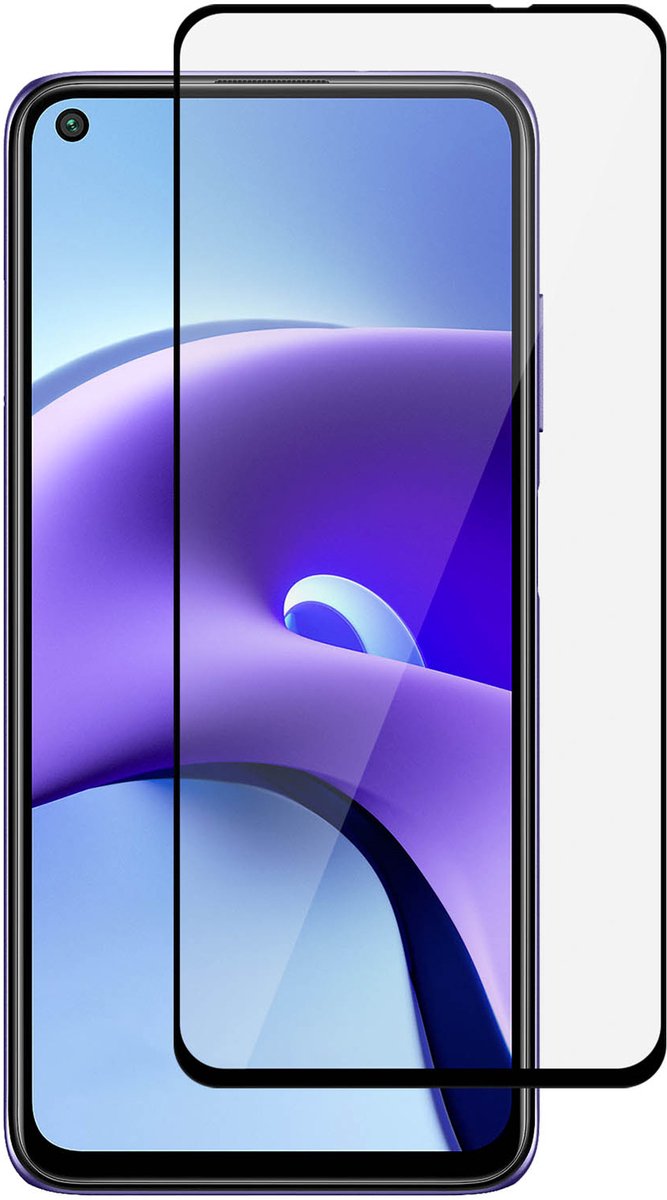 Akashi, Xiaomi Redmi Note 9T 5G film van gehard glas, Zwart
