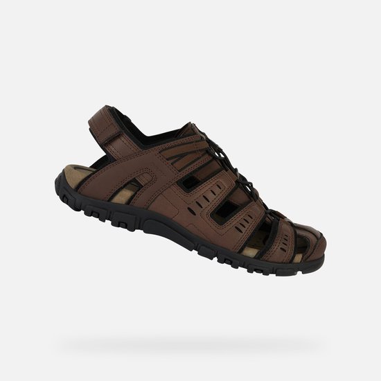 Sandales pour femmes GEOX STRADA HOMME - MARRON FONCÉ - Taille 45