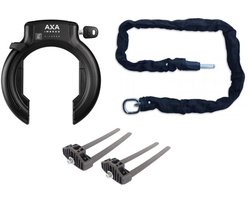Axa XL Imenso X-Large set met 100cm Insteekketting en Flexmount bevestiging set - Zwart