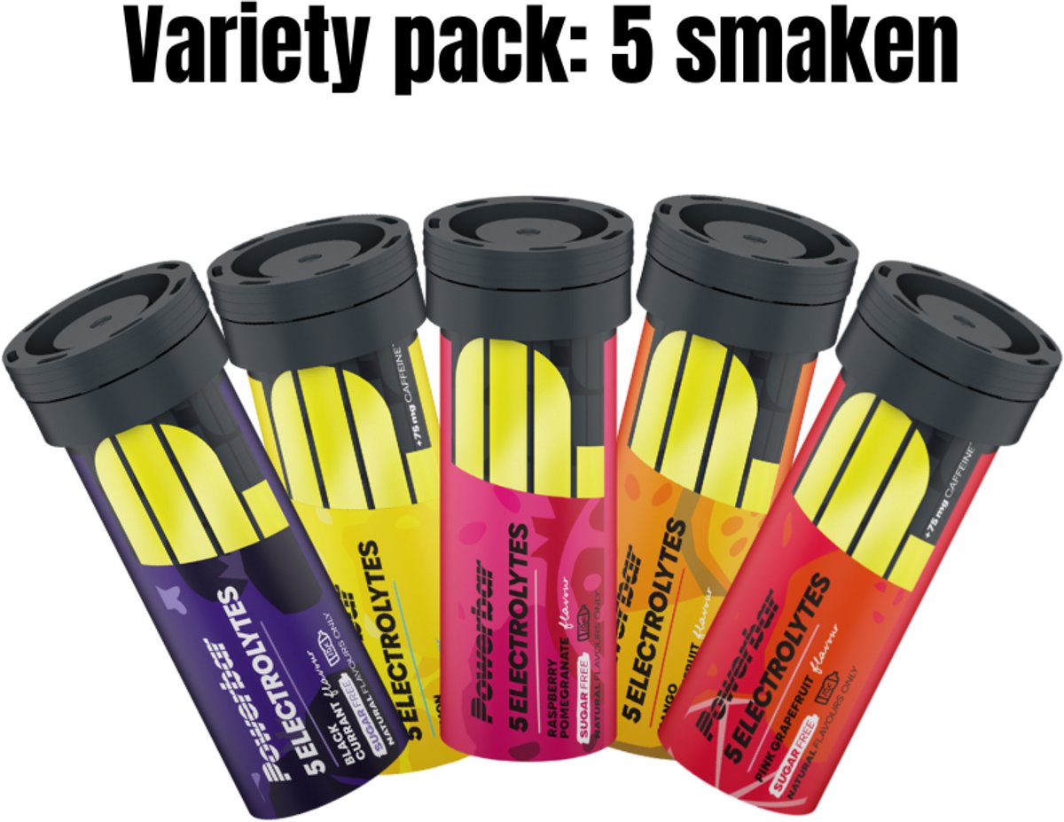 Goedkoopste Powerbar Electrolyte Tabletten mixdoos - mineralen sportdrank - 12 x 10 tabs (o.a. met cafeïne