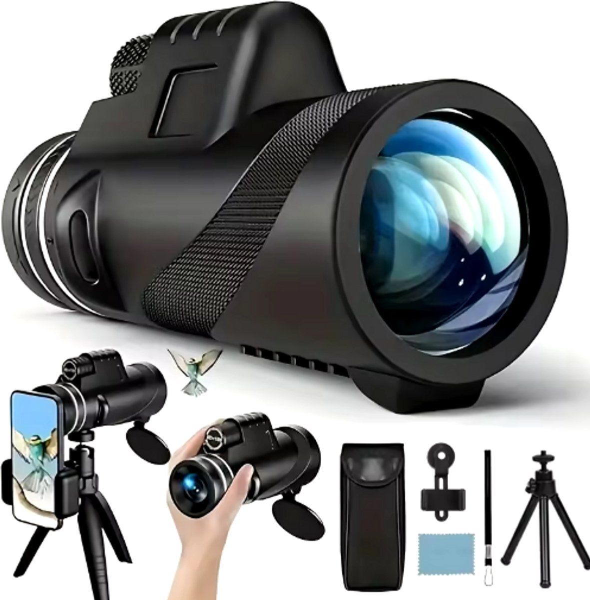 Bol.com Draagbare Monoculaire Telescoop - Waterdicht - 80x100 - Verrekijker - Inclusief Statief aanbieding