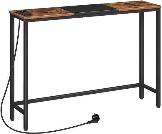 Luxe Consoletafel 90 cm - Witte Faux Marmeren Haltafel met Gouden U-frame - Moderne
