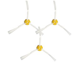 Zijborstel - Robotstofzuiger accessoires - voor irobot Roomba - Serie 600 700 - Geel - 3-pack