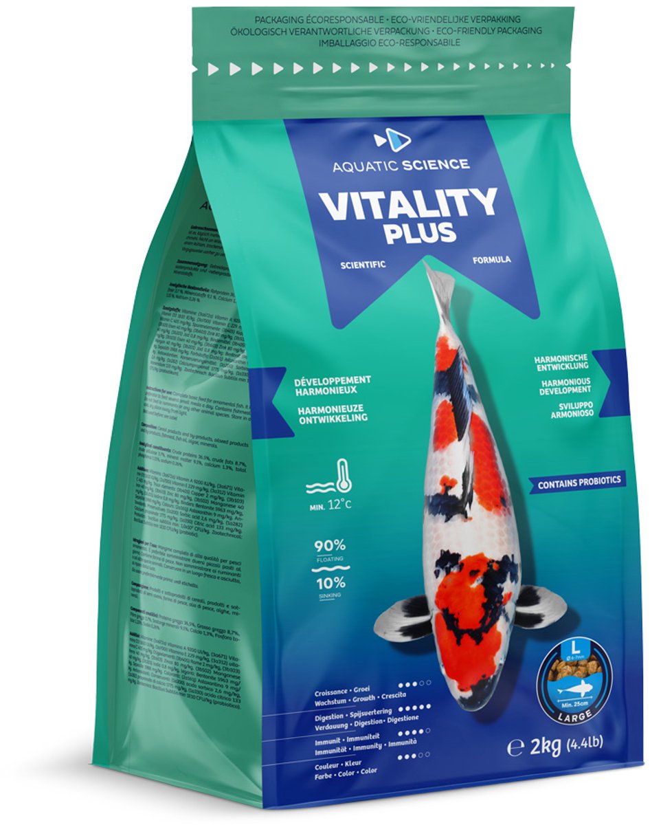 Aquatic Science Vitality Plus Large 2kg Floating Koivoer visvoer vijvervoer Ichifood