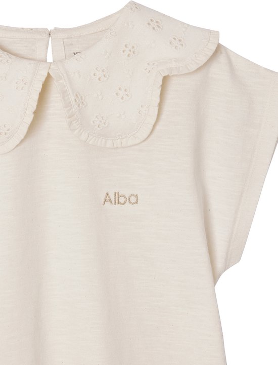 Vertbaudet T-shirt col brodé fantaisie fille